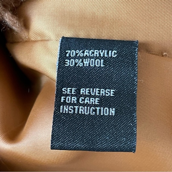 Cliche Women’s Wool Blend Teddy Sherpa Coat Jacket Size M Cocoa Brown Lined - Picture 9 of 9